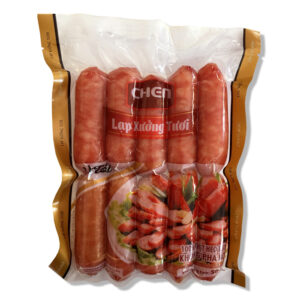 Lạp xưởng tươi vị tỏi trong bao bì
